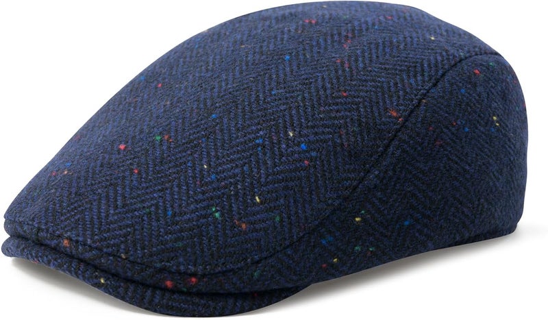 FEINION Men Wool Blend Flat Cap Tweed Newsboy Ivy Hat - Image 1